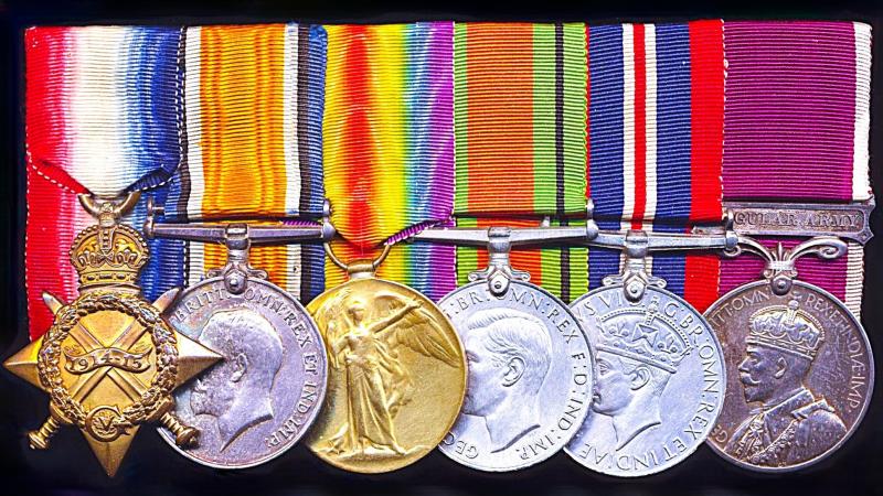 A Coventry / Warwickshire interest World Wars, 'Palestine' campaign & Second World War Malta service campaign & long service group of 6: Staff Sergeant-Major James Mortimer Score, Royal Army Pay Corps, late 6th Battalion York and Lancaster Regiment
