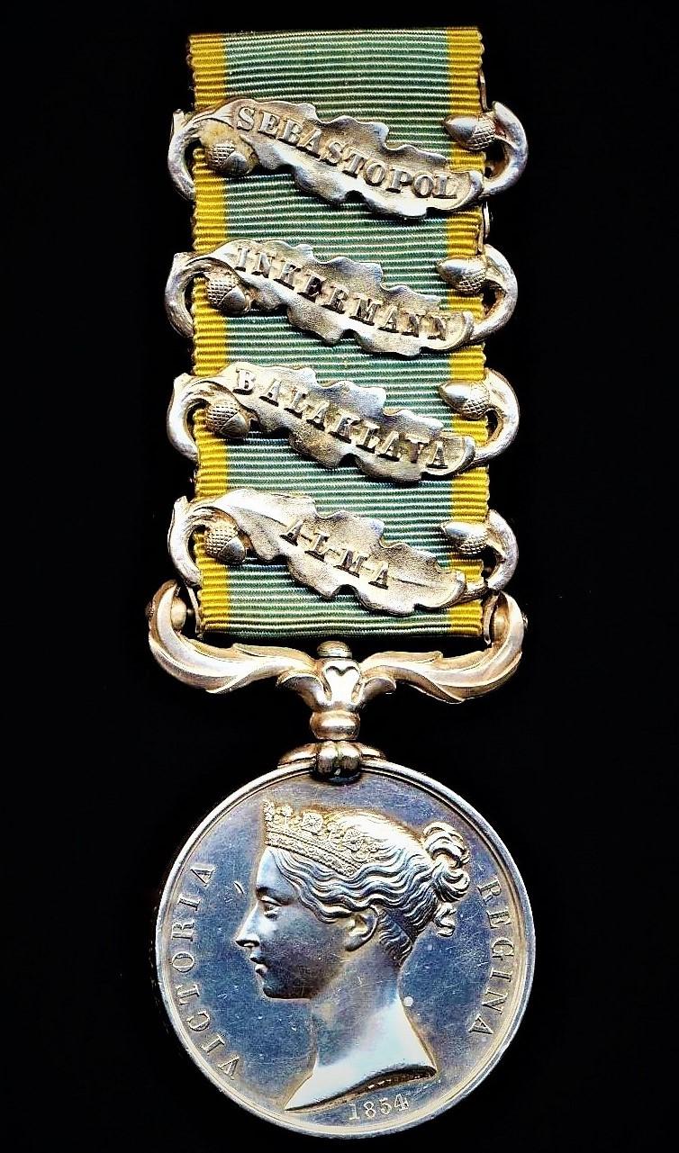Médaille De Crimée 1855 - 11th Hussars, Barrette SEBASTOPOL, Attribuée Au Pvt G. Smith, Originale