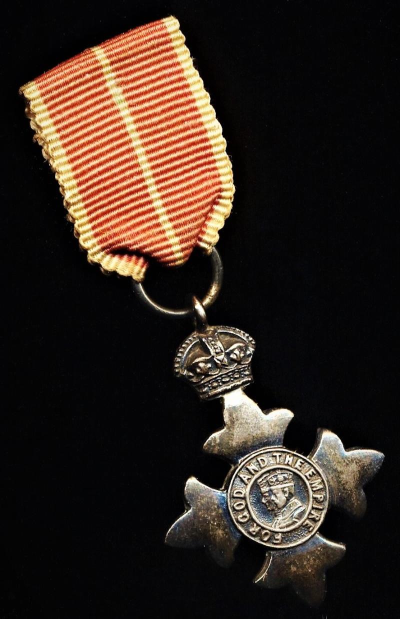 United Kingdom: Miniature of the Order of the British Empire (Military Division). A 'Second Type' Member's breast badge, or M.B.E.. Silver