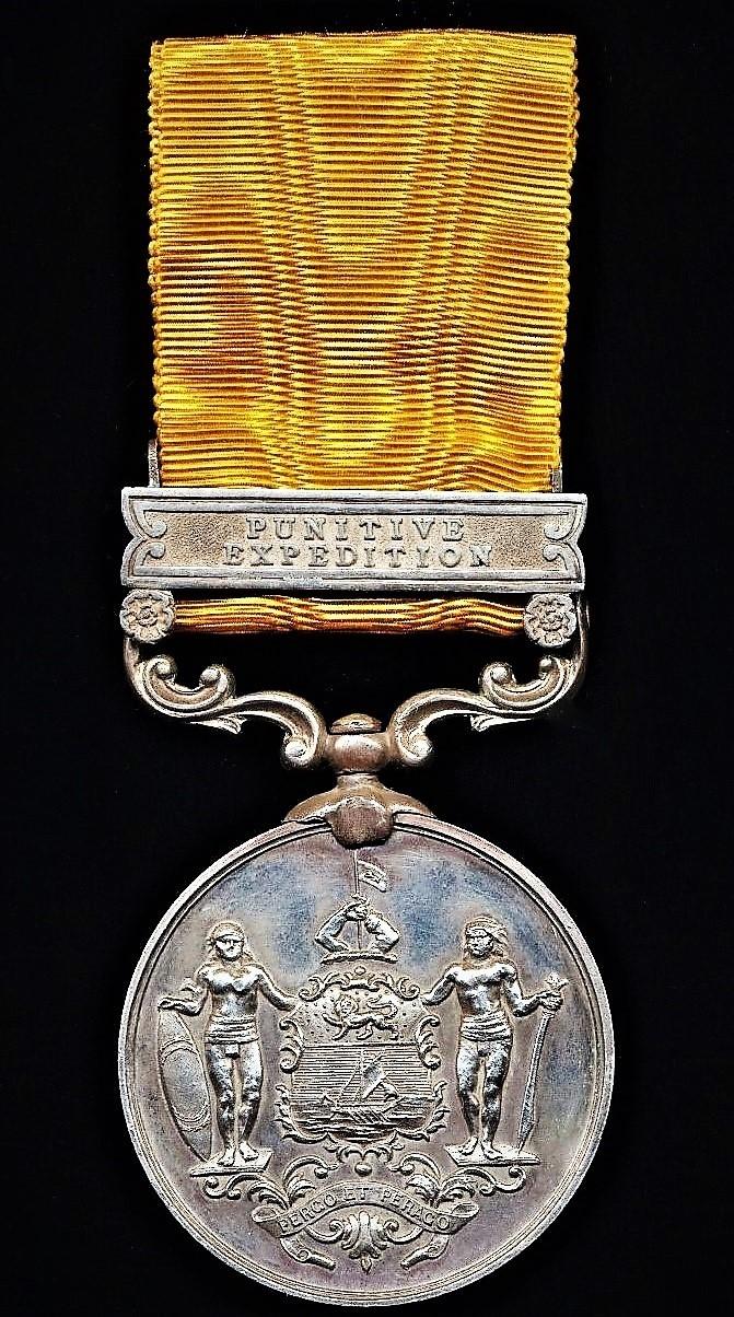 British North Borneo Company Medal 1897-1916. Silver issue with clasp 'Punitive Expedition'
