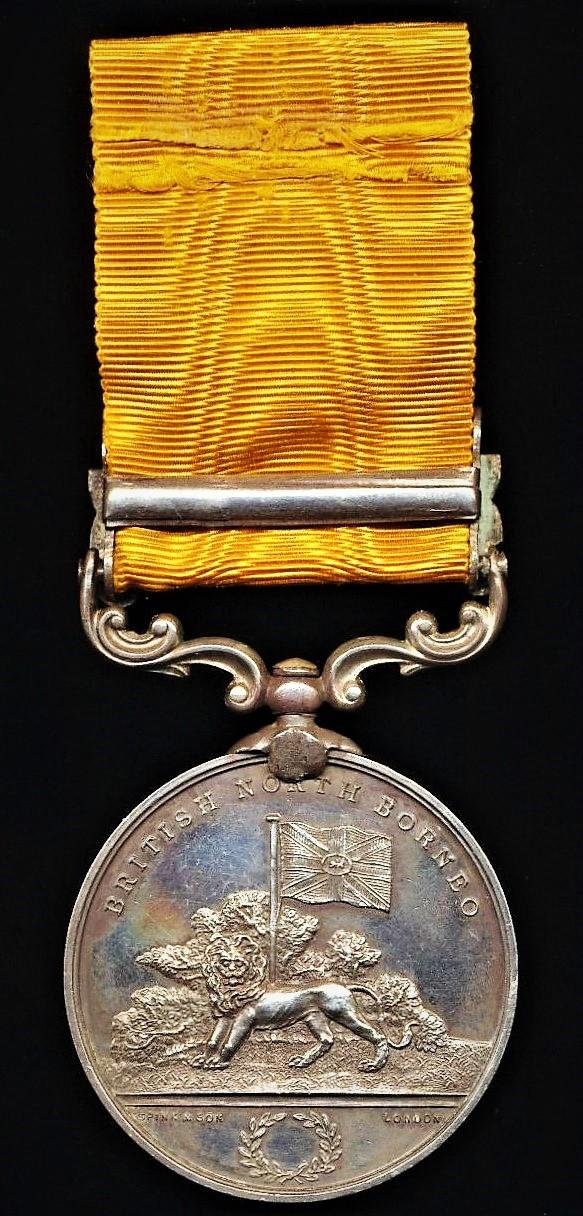 British North Borneo Company Medal 1897-1916. Silver issue with clasp 'Punitive Expedition'