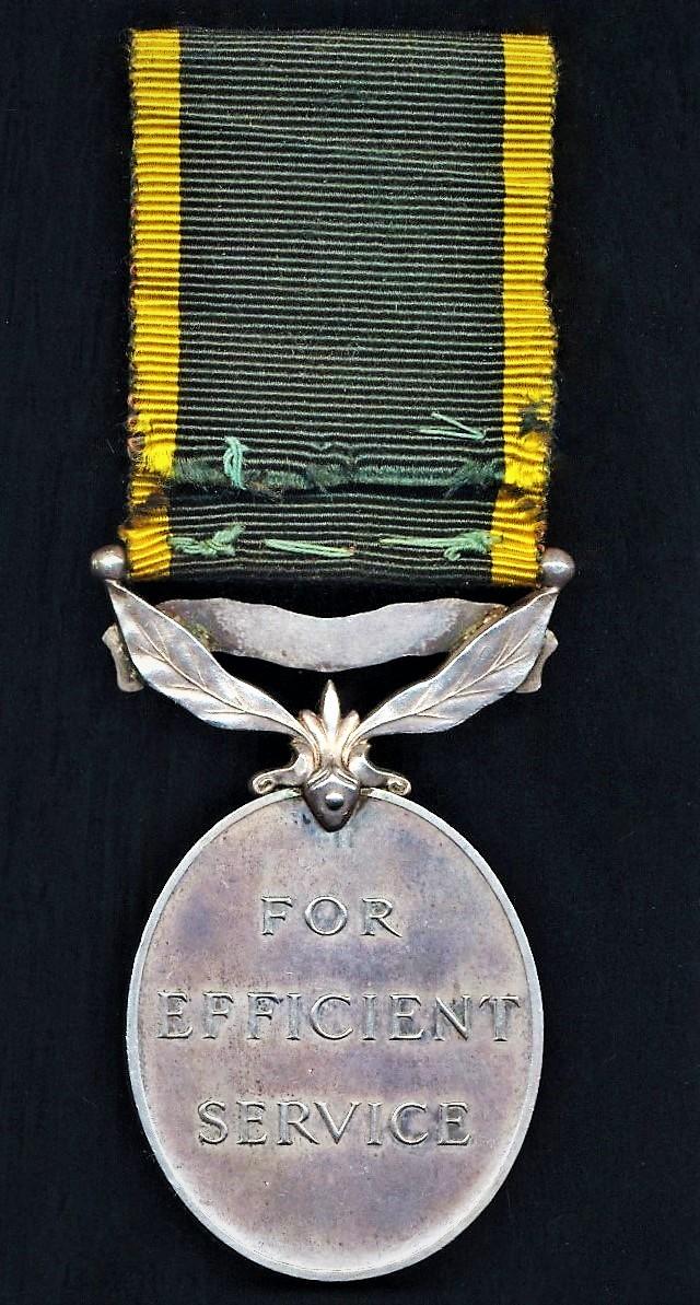 Aberdeen Medals | Efficiency Medal. GVI issue with bar 'India' (Tpr G ...