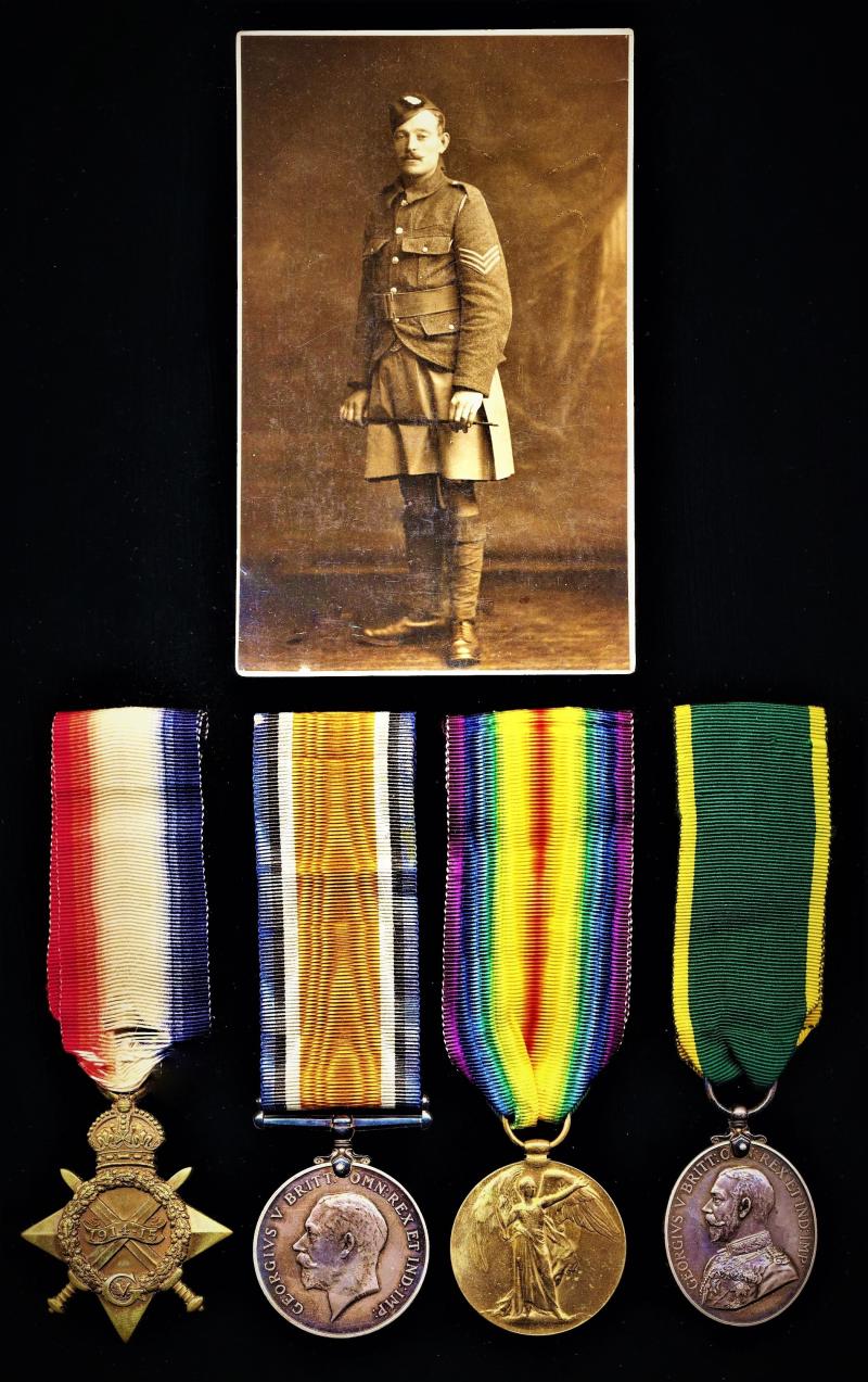 A 'Jock's' Great War campaign & long service group of 4 to a Gallipoli veteran: Sergeant Robert Paterson, 1/6 Battalion Highland Light Infantry (Territorial Force)