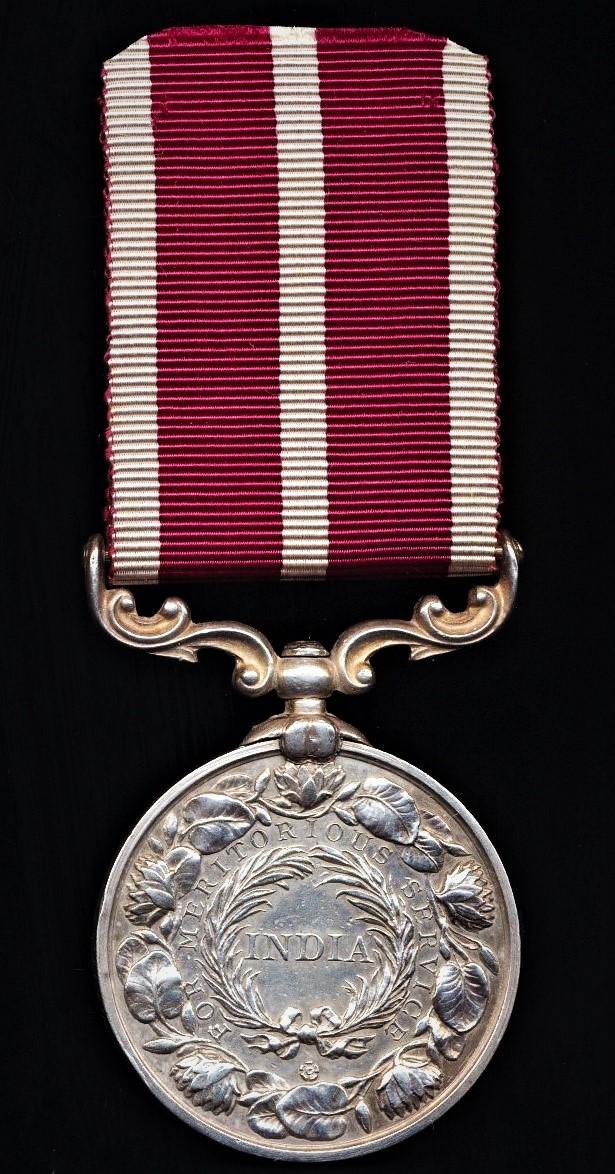 Indian Army Meritorious Service Medal. GV 1st issue an 'Immediate Award' (1416 Actg. L. Dfdr. Haidar Beg. 22/Cavy.)