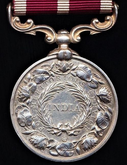 Indian Army Meritorious Service Medal. GV 1st issue an 'Immediate Award' (1416 Actg. L. Dfdr. Haidar Beg. 22/Cavy.)