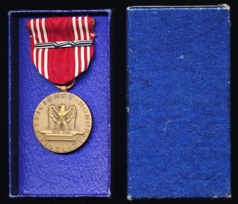 United States of America: Army Good Conduct Medal. Type II. With 'Silver' further service bar with '2 x Knots'