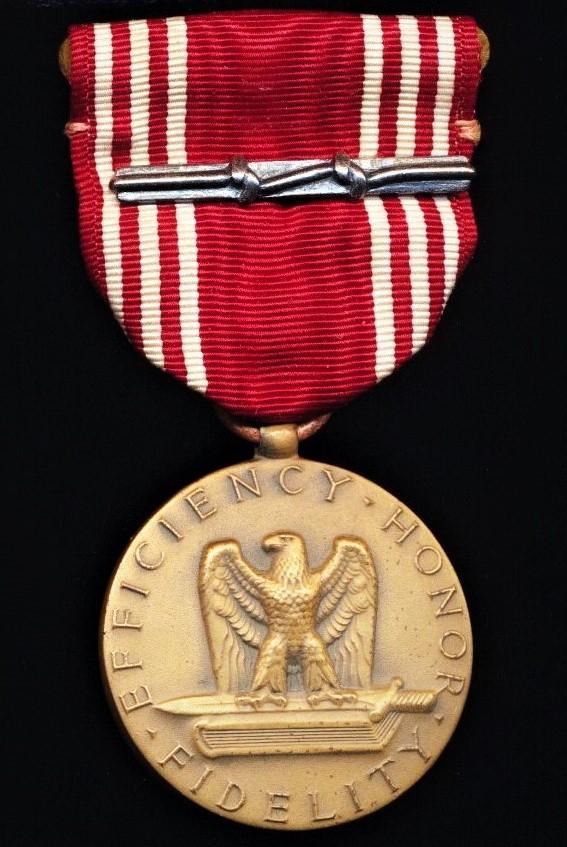 United States of America: Army Good Conduct Medal. Type II. With 'Silver' further service bar with '2 x Knots'