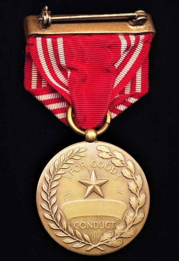 United States of America: Army Good Conduct Medal. Type I. With 'Wrap Brooch' and officially numbered '12612'