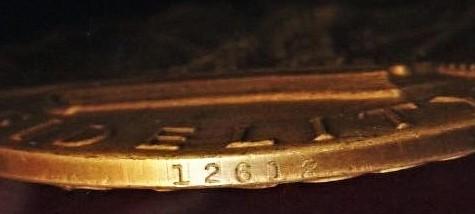 United States of America: Army Good Conduct Medal. Type I. With 'Wrap Brooch' and officially numbered '12612'