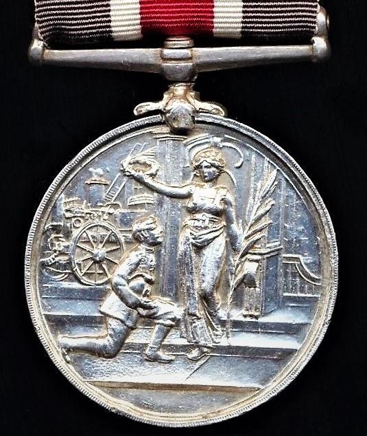 Association of Professional Fire Brigade Officers Long Service Medal. Silver issue (Superintendent R. Newsham, 1918.)