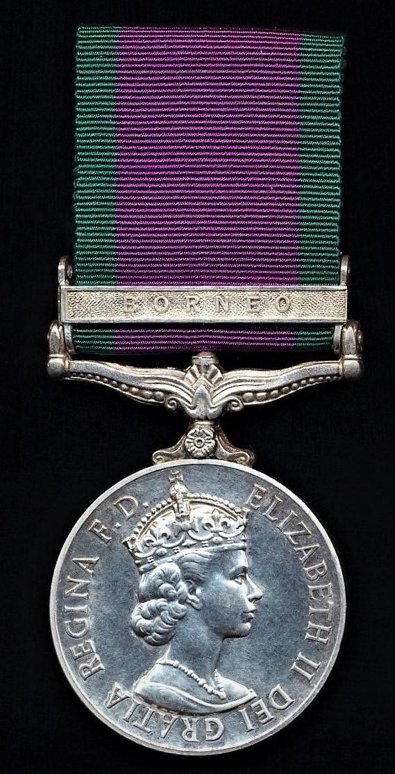 General Service Medal 1962. With clasp 'Borneo'