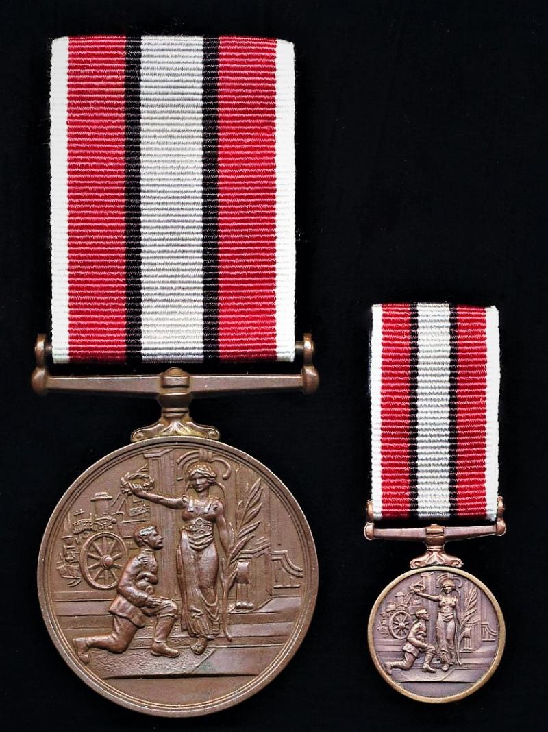 Aberdeen Medals British Fire Services Association. Bronze 10 years long service medal