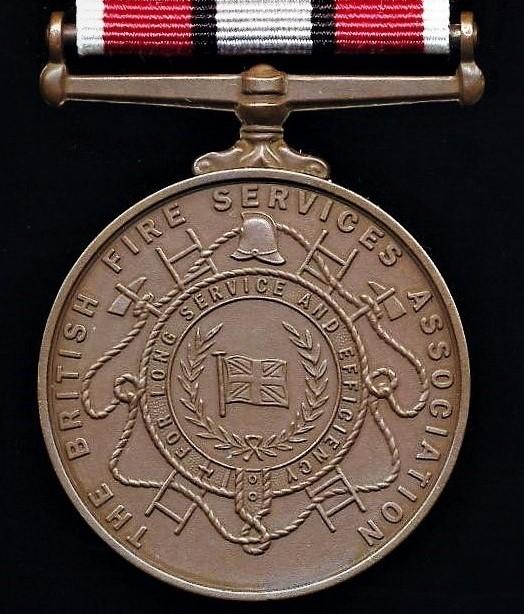 Aberdeen Medals British Fire Services Association. Bronze 10 years long service medal