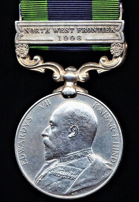 Aberdeen Medals India General Service Medal 1908. Edward VII silver