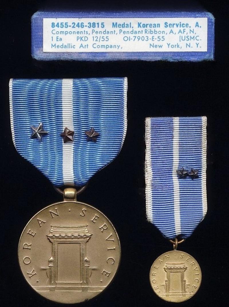 Aberdeen Medals United States Korean Service Medal. With 1 x silver