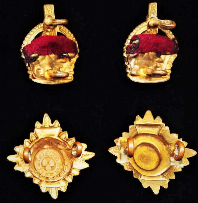 Auxiliary Force India / British Indian Army: 2 x pairs of Lieutenant-Colonels rank insignia