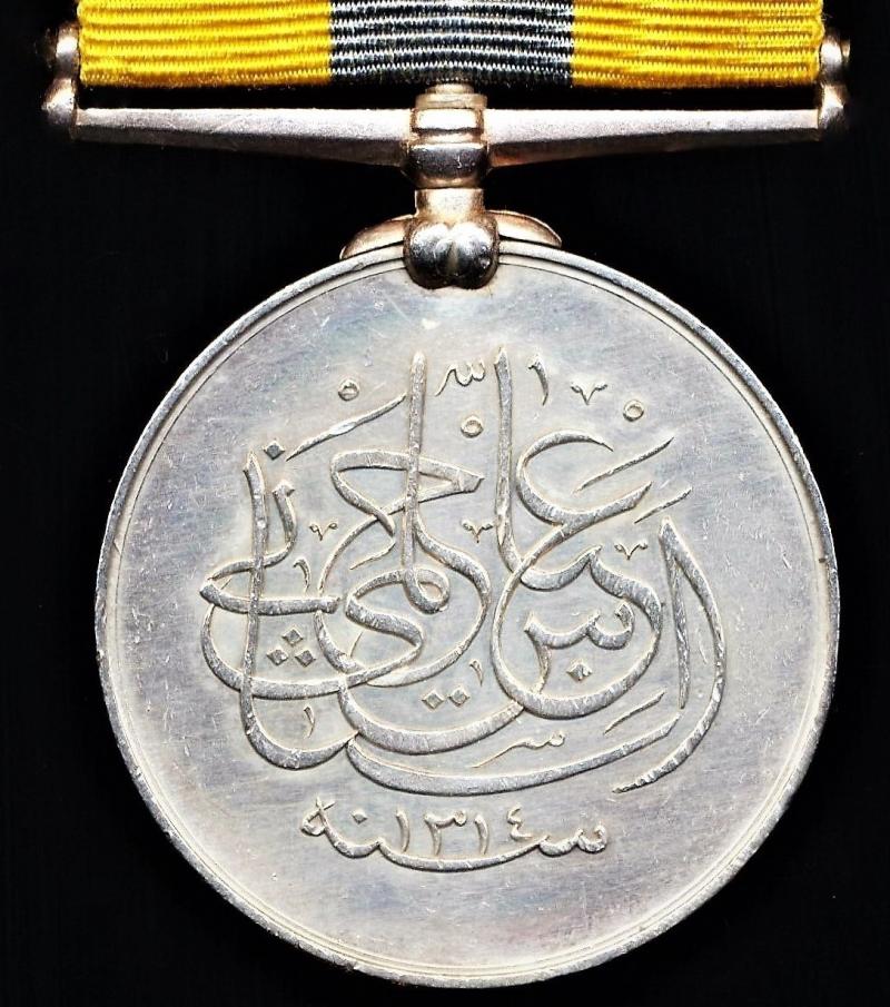 Egypt: Khedives Sudan Medal 1896-1908. Silver no clasp issue (No 6215 Pte A. Dowling. R. Dub. Fus.)