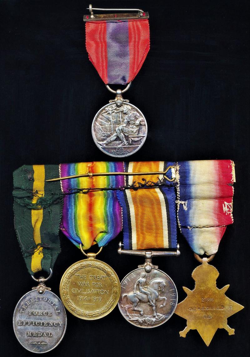 Sam Sinfield Aberdeen Medals | A 'Wounded at Loos' campaign & long service medal ...