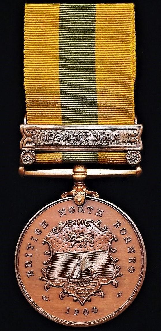 British North Borneo Company Medal 1900. Bronze issue with clasp 'Tambunan'