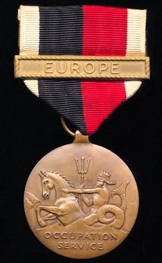 United States: Navy Occupation Service Medal 1945-1990. With clasp 'Europe'. With United States Marine Corps reverse
