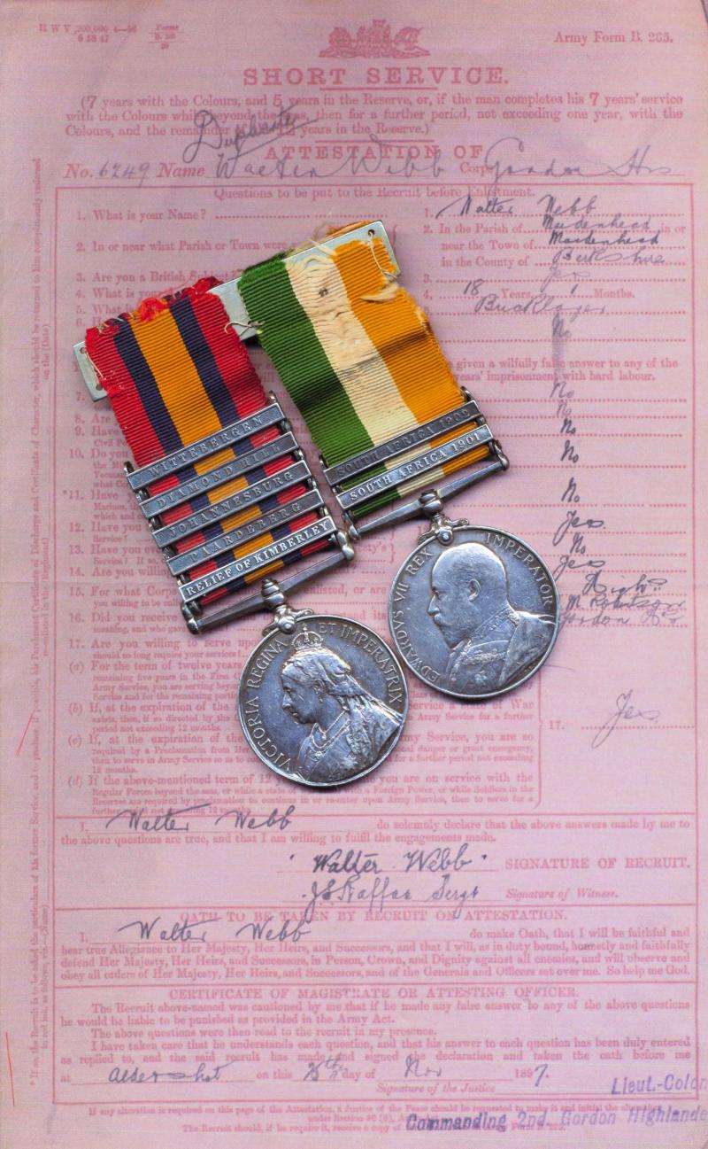 Aberdeen Medals A Regimentally Scarce South African War Mounted 