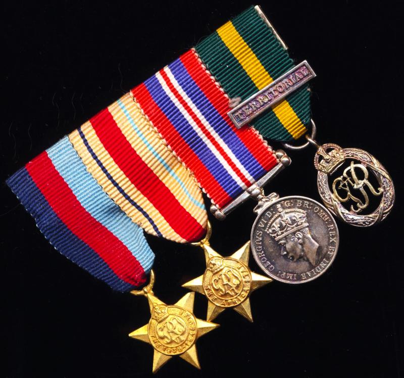 A contemporary un-named and un-attributed group of Second World War Campaign and Long Service miniature medals (4)
