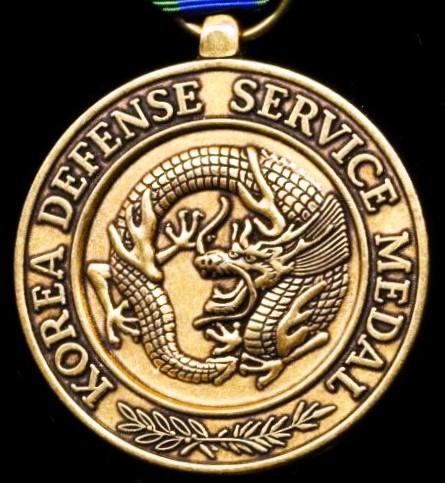 United States: Korea Defense Service Medal (KDSM). 1st type obverse legend