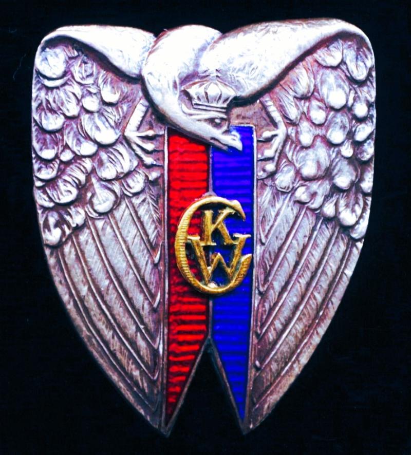 Poland (Republic 1918-1939): Cavalry Cadet Training Centre (Group near Grudziadz) 1929. White metal, gilt & enamel. Regimental badge to a Cavalry Training Centre of the Polish Army