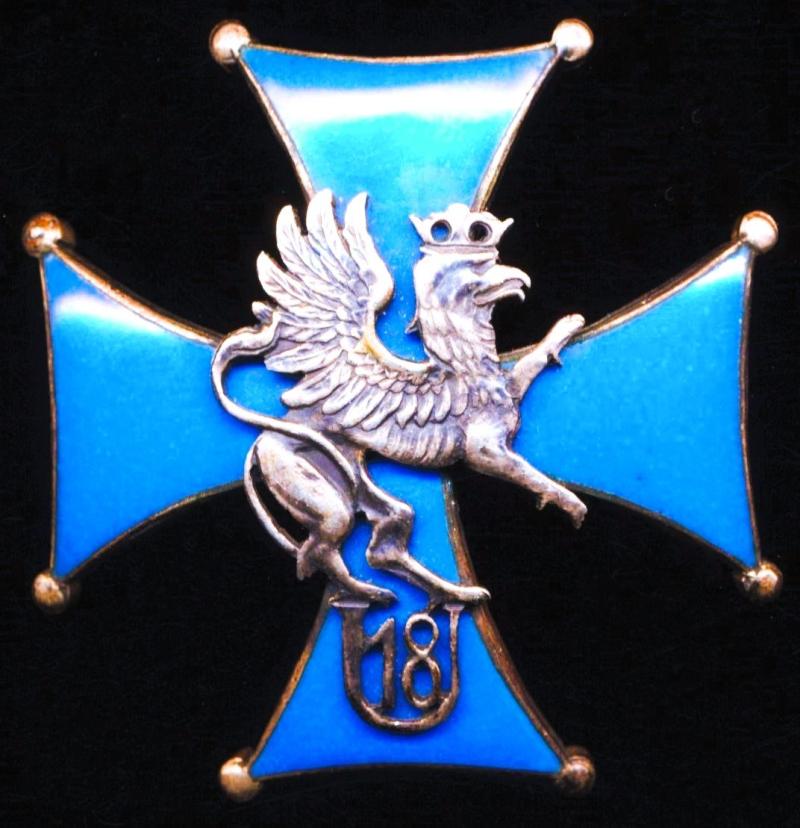 Poland (Republic 1918-1939): 18th Pomeranian Uhlan Regiment (Grudziqdz) 1925. White metal & enamel. Regimental badge to a Cavalry Regiment of the Polish Army