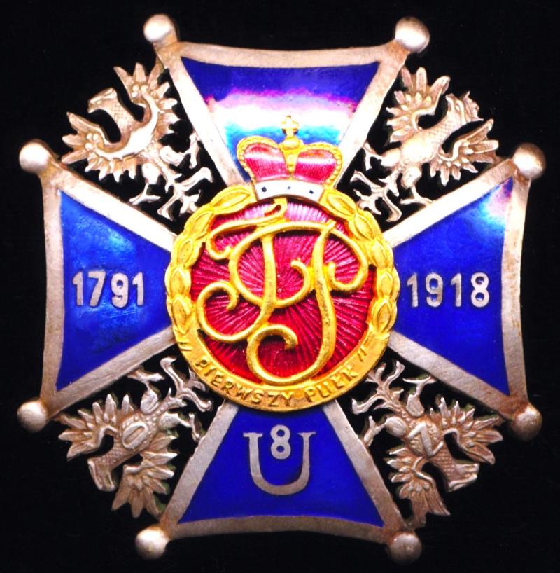 Poland (Republic 1918-1939): 8th Prince Jozef Poniatowski Uhlan Regiment (Krakov) 1920. White metal, gilt & enamel. Regimental badge to a Cavalry Regiment of the Polish Army