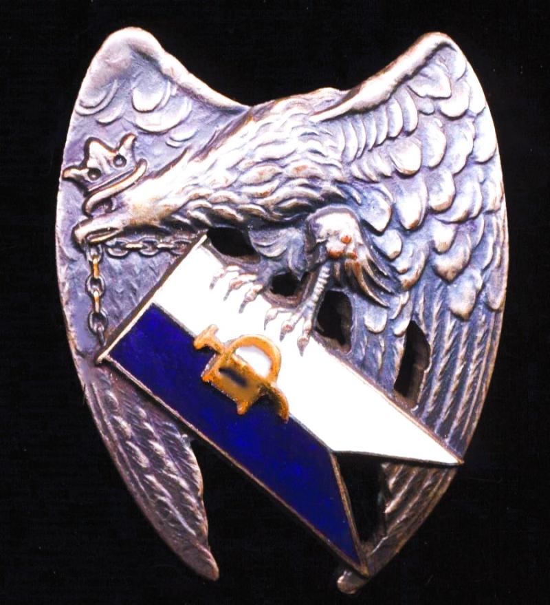 Poland (Republic 1918-1939): 2nd Grochowski Uhlan Regiment (Suwalki) 1925. White metal & enamel. Regimental badge to a Cavalry Regiment of the Polish Army