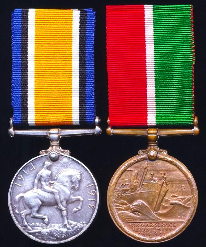 A 'Foreign Trades' Master Mariner's Great War Mercantile Marine medal pair: Master Edward Charles Lowther, Merchant Navy