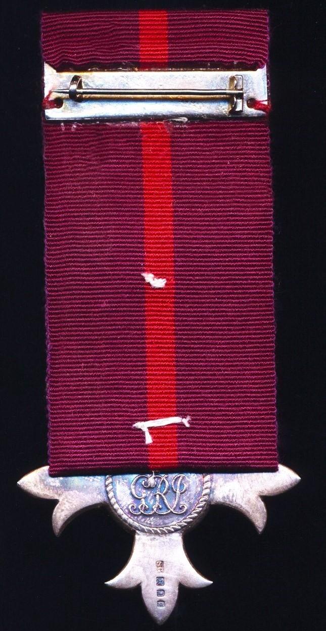 Order of The Most Excellent Order of the British Empire (Military). A 5th class Member (M.B.E.) 1st type breast badge. Silver (hallmarked) for 1919