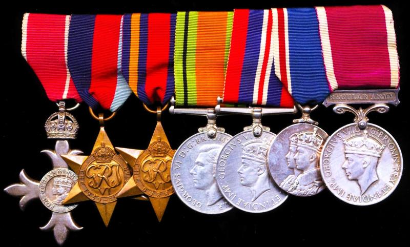 A Second War ‘Burma theatre’ M.B.E. group of seven awarded to Captain T. Chapman, Royal Artillery, who served as Quartermaster of the 24th Anti Tank Regiment R.A. with the 7th Indian Division