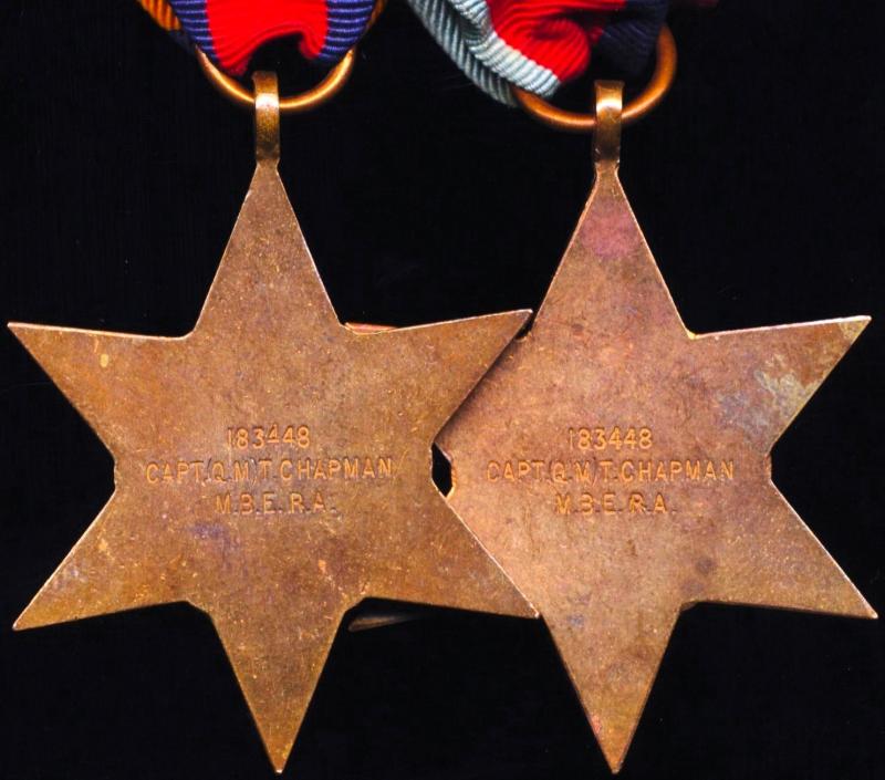 A Second War ‘Burma theatre’ M.B.E. group of seven awarded to Captain T. Chapman, Royal Artillery, who served as Quartermaster of the 24th Anti Tank Regiment R.A. with the 7th Indian Division