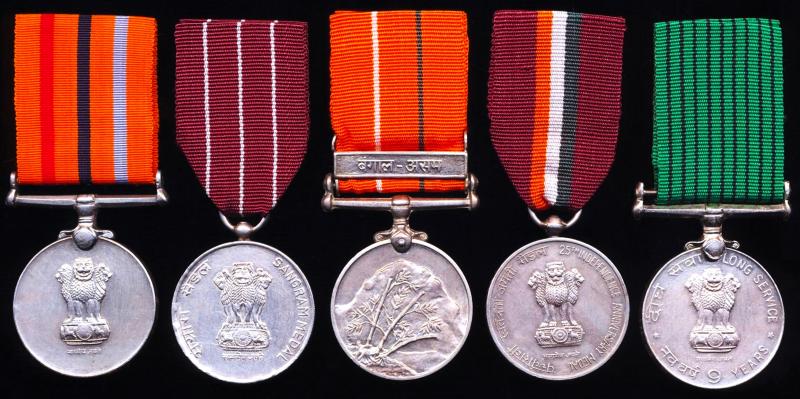 An Indo-Pak Wars multi campaign, commemorative and long service medal group of 5: Naik Ram Kishan, Corps of Electrical and Mechanical Engineers, Indian Army