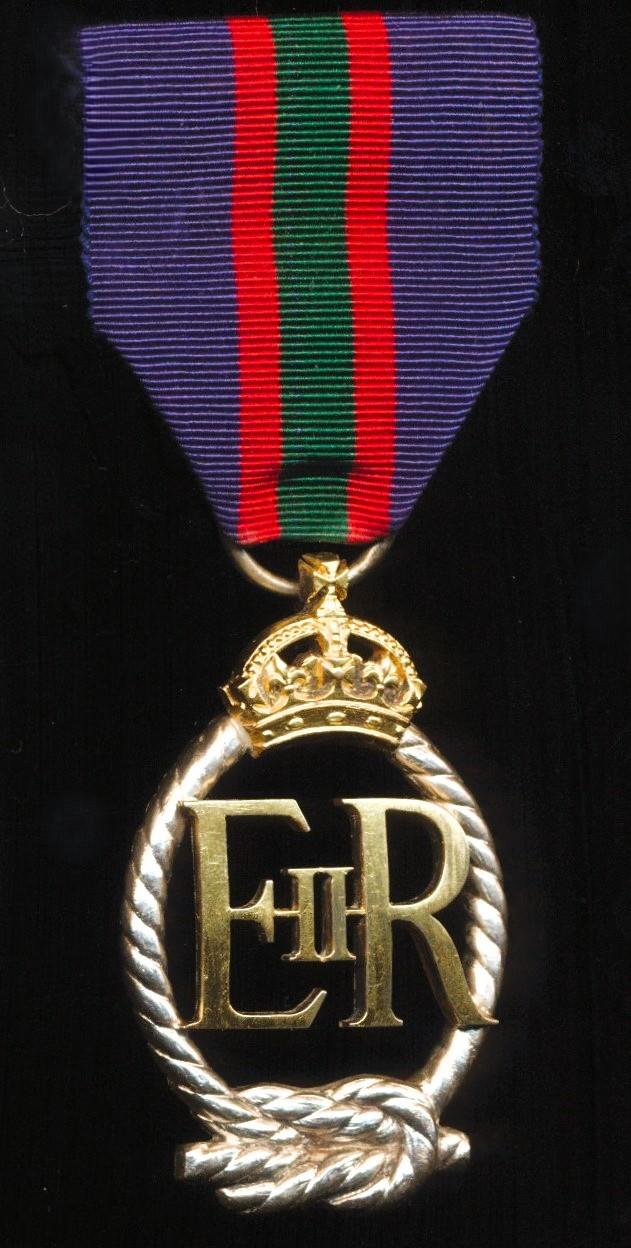 Royal Naval Volunteer Reserve Decoration. EIIR issue. Reverse officially dated 1956