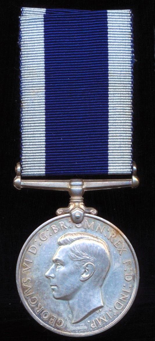 Naval Long Service & Good Conduct Medal. GVI 1st issue (J.102466 W. J. C. Skinner, A.B. H.M.S. Grafton.)