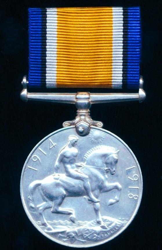 British War Medal. Silver issue (BZ.5722. W.H. Welling. P.O. R.N.V.R.)