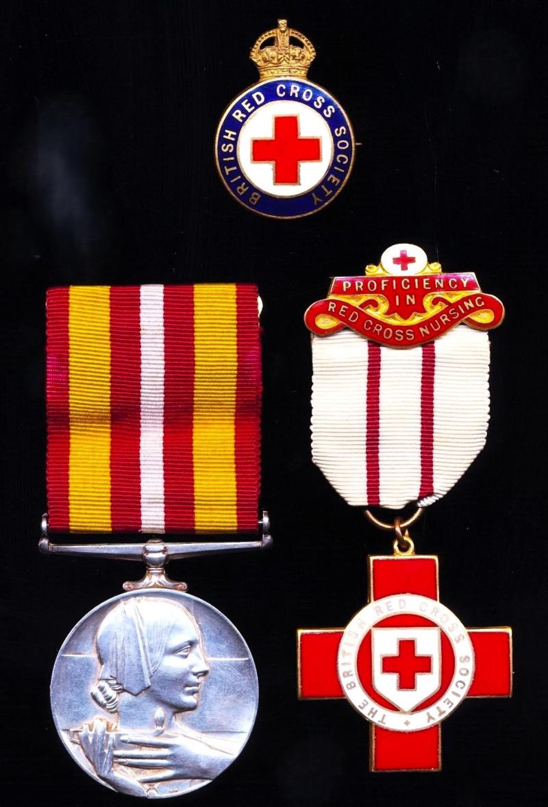 A Voluntary Medal Services medal lot of 3: Miss Doris Marguerite Cox, British Red Cross Society