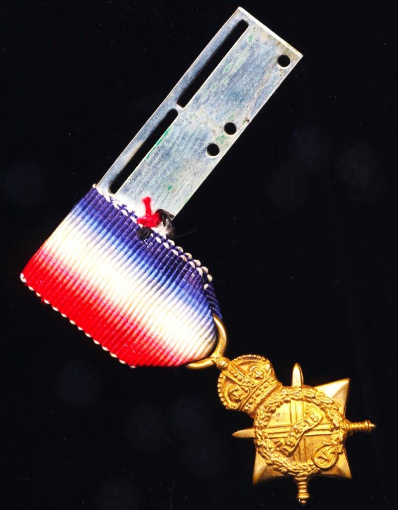 A Contemporary British Miniature 1914-15 Star on a 'Trio' Medal Mounting Bar