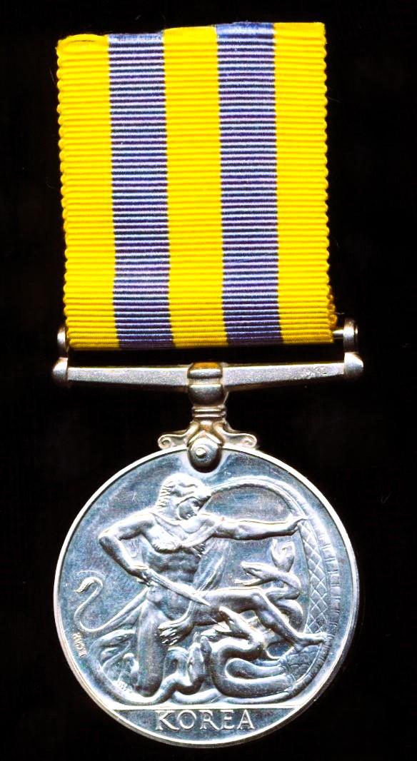 Korea Medal (7593194 W.O.Cl.2. V.J. Payne. R.A.O.C.)