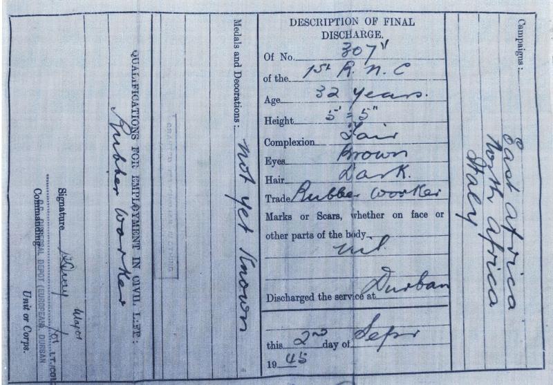 A 'Hard Fighting' & Desirable South African soldiers 'Full-House' of Second World War campaign medals group of 6, including El Alamein & Monte Cassino service: Private Conrad Harold Freeman, 1st Royal Natal Carbineers