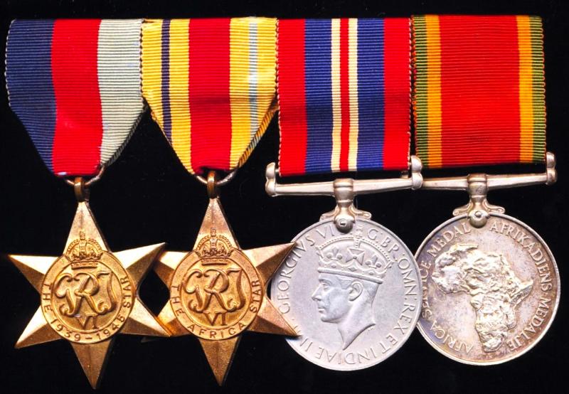 A Scarce & Desirable South African Nurses Second World War campaign medal group of 4: F. M. Dickinson, South African Medical Nursing Service