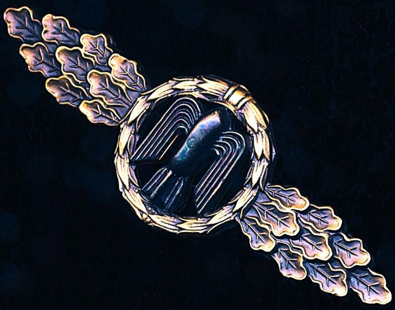 Germany (Federal Republic):  A Luftwaffe Bomber Clasp. Bronze Grade. De-Nazified 1957 version