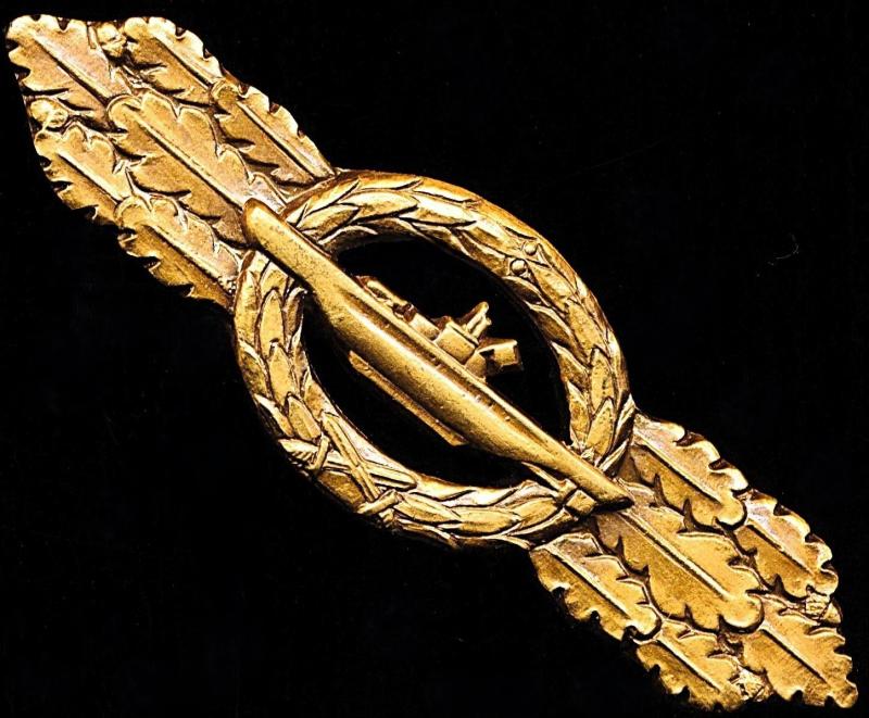 Germany (Federal Republic): U-Boat Badge (U-Boot-Frontspange). Re-instituted on July 26th, 1957. De-Nazified 1957 version