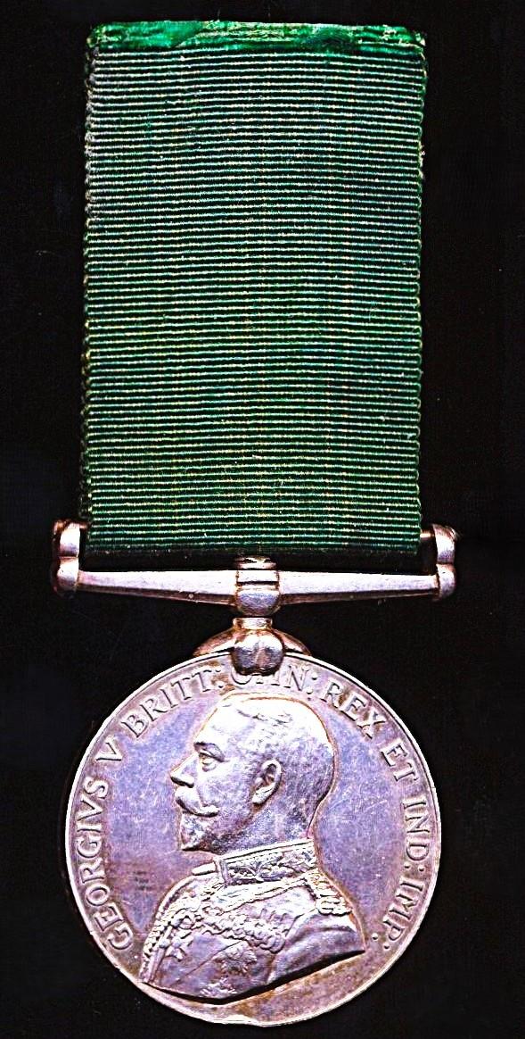 Volunteer Long Service Medal (India & the Colonies). GV issue (Sgt. P. T. N. Lonorgan. 11 Bde. R.A. (A.F.I.))