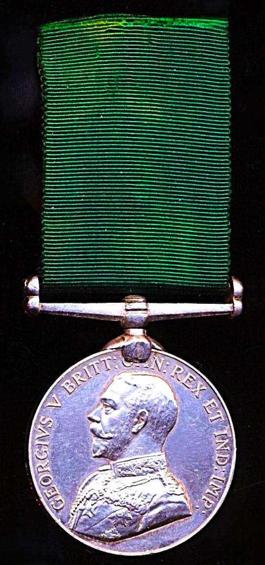 Volunteer Long Service Medal (India & the Colonies). GV issue (Gnr. J. Philip, IV Bde., R.A., A.F.I.)