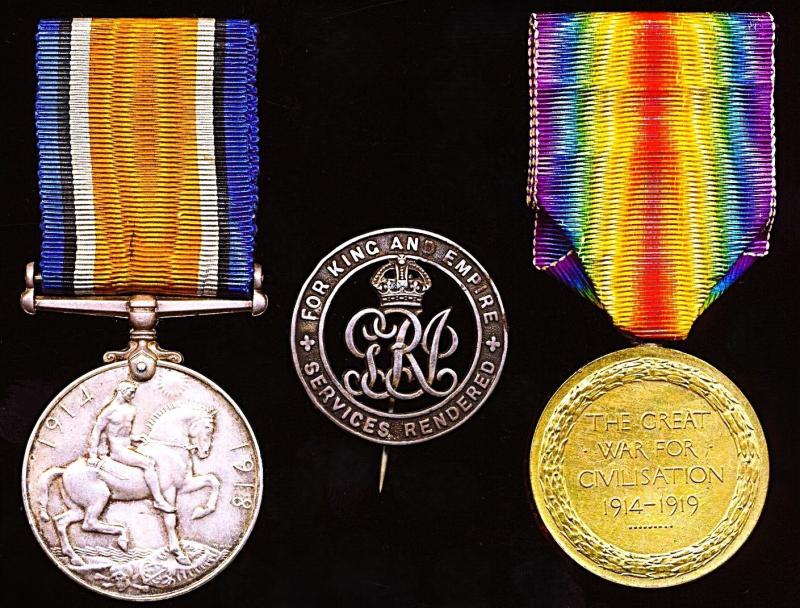A Jock's Great War Campaign Medal pair & Silver War Badge group of 3: Private John Reid, 2/7th Battalion Northumberland Fusiliers late 4th (Border) Battalion King's Own Scottish Borderers