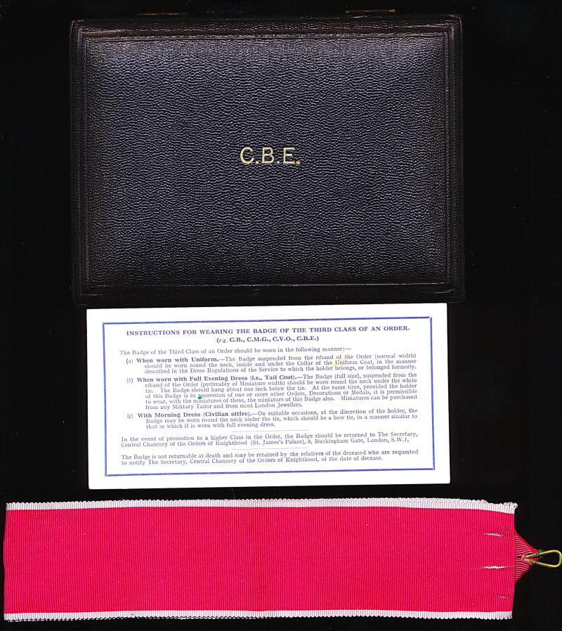 Commander of Order of the British Empire Civil Division (C.B.E). Case of issue. EIIR era issue (post 1952)